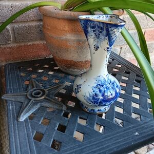 Vintage Wekma Cobalt Blue & White Vase